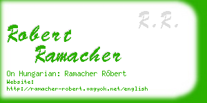 robert ramacher business card