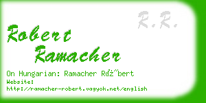 robert ramacher business card
